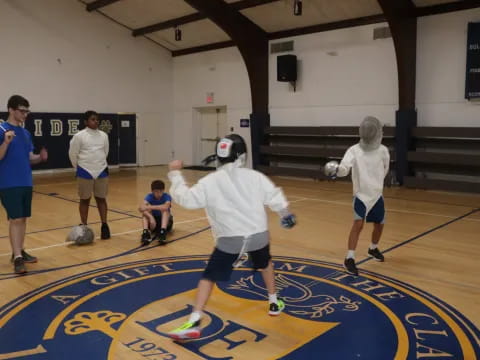 a group of people playing a sport