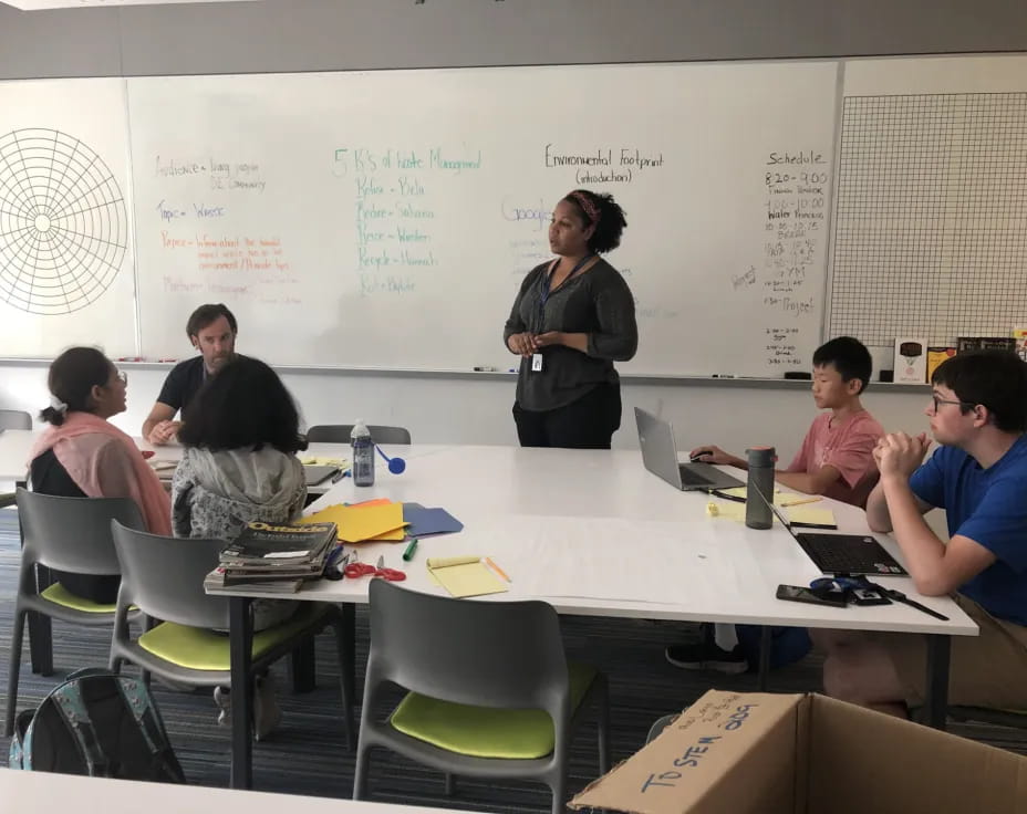 a person giving a presentation