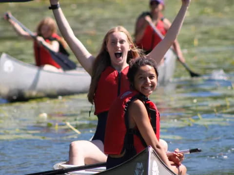 a group of people in a boat