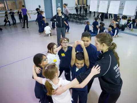 a group of people dancing