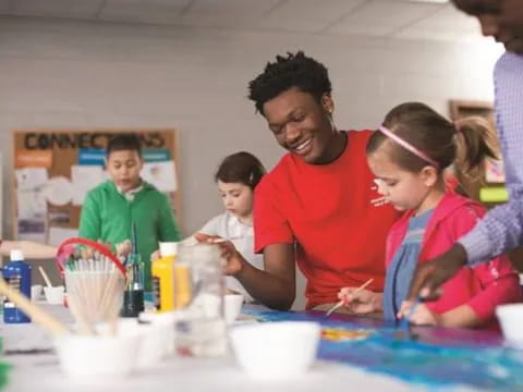 a group of people in a room