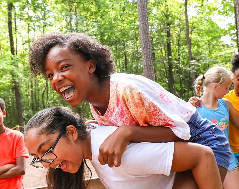 a group of children playing outside