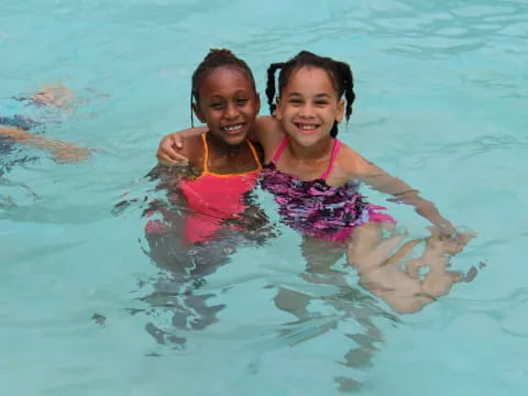 two girls in the water