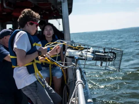 a group of people on a boat
