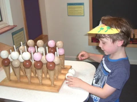 a boy playing a game