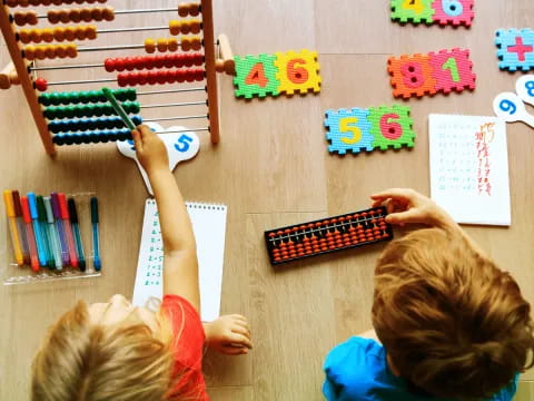 children playing with toys