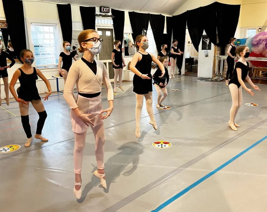 a group of people dancing