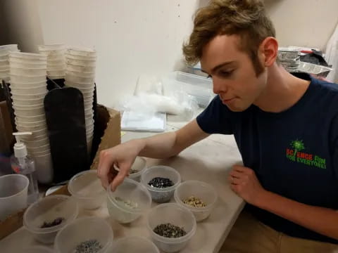a person making a bowl