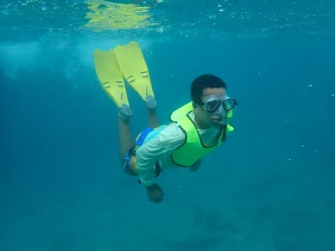a man in scuba gear underwater