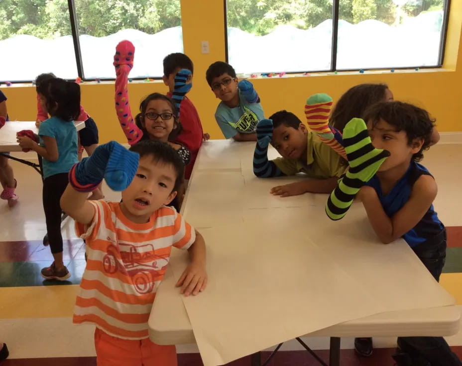 a group of children in a circle