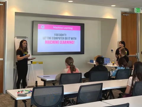 a person giving a presentation