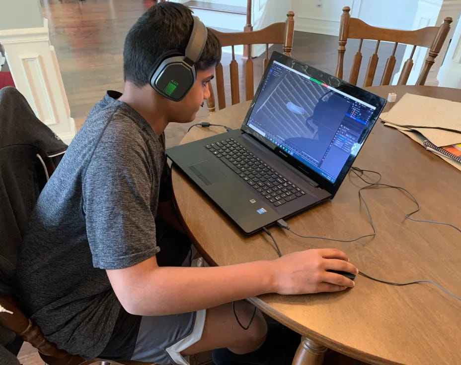 a person using a laptop