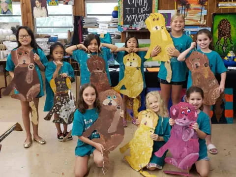 a group of children in clothing