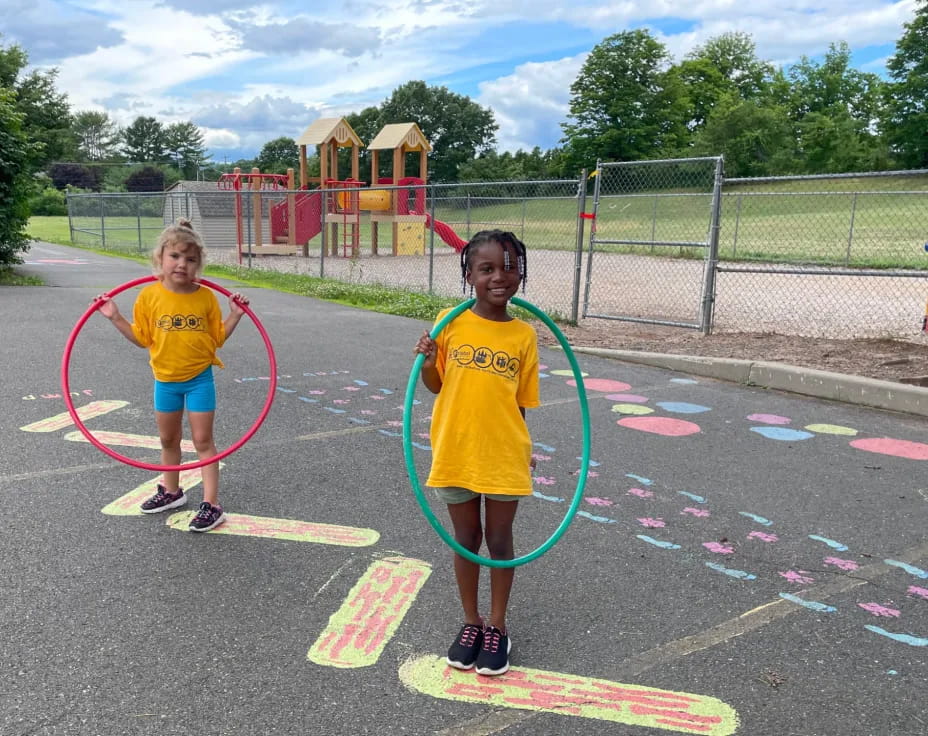 two children on a playground