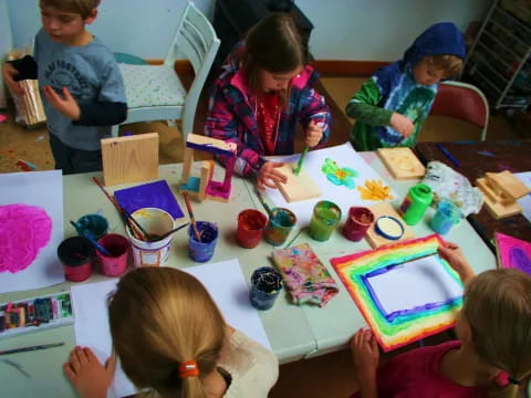 children sitting at a table