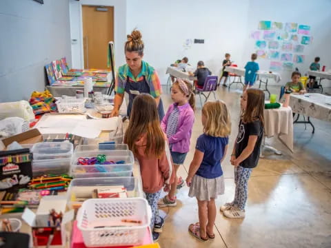 a group of children in a room