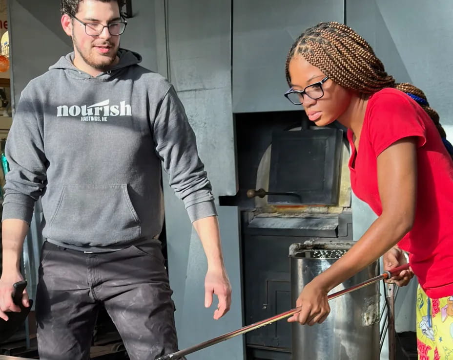 a man and a woman cooking