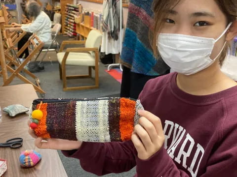 a person wearing a mask