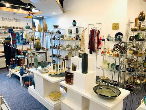 a display of various items