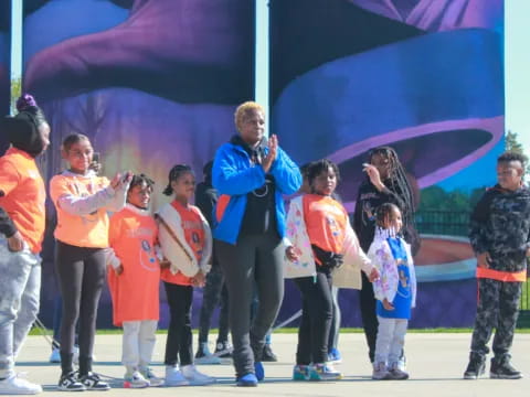 a group of people on a stage