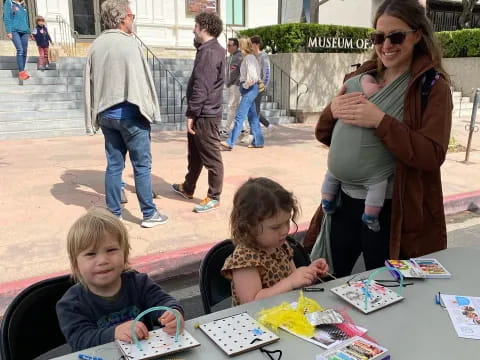 a group of people at a table