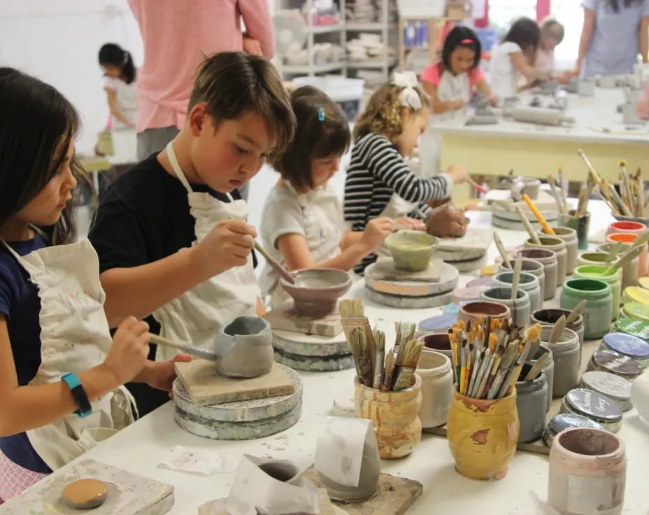 a group of people preparing food