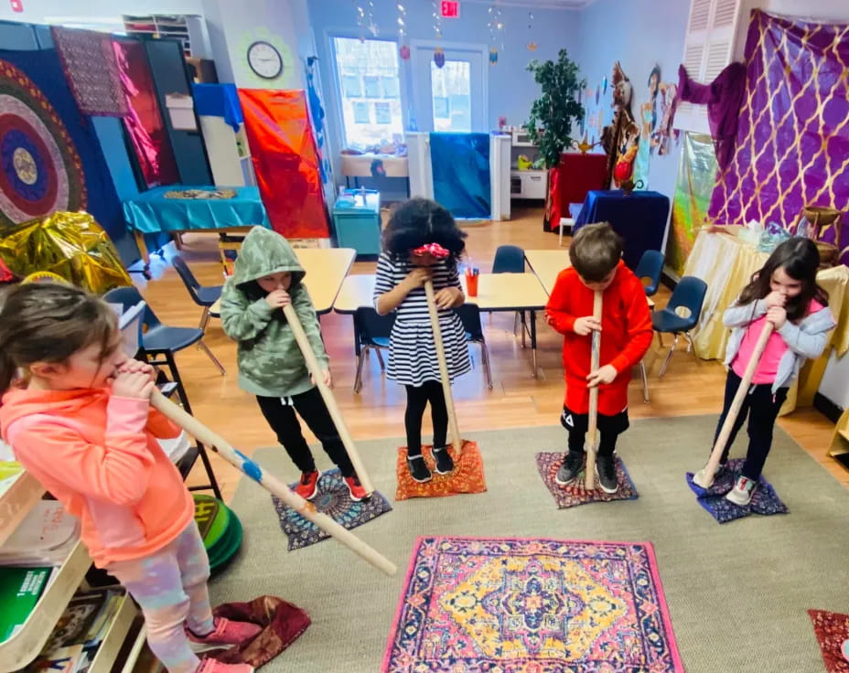 children playing in a room