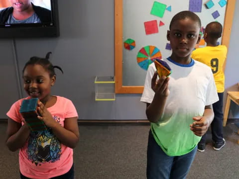 a group of children holding candy