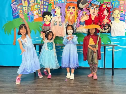 a group of children in clothing