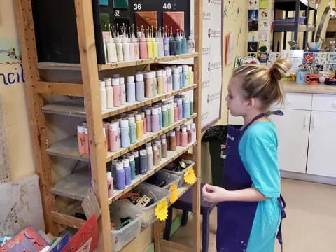 a young girl in a store