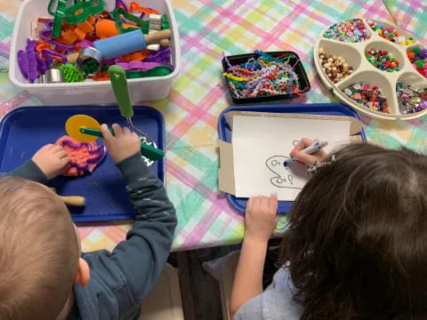 children playing with toys