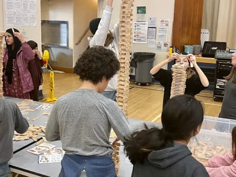 a group of people taking pictures