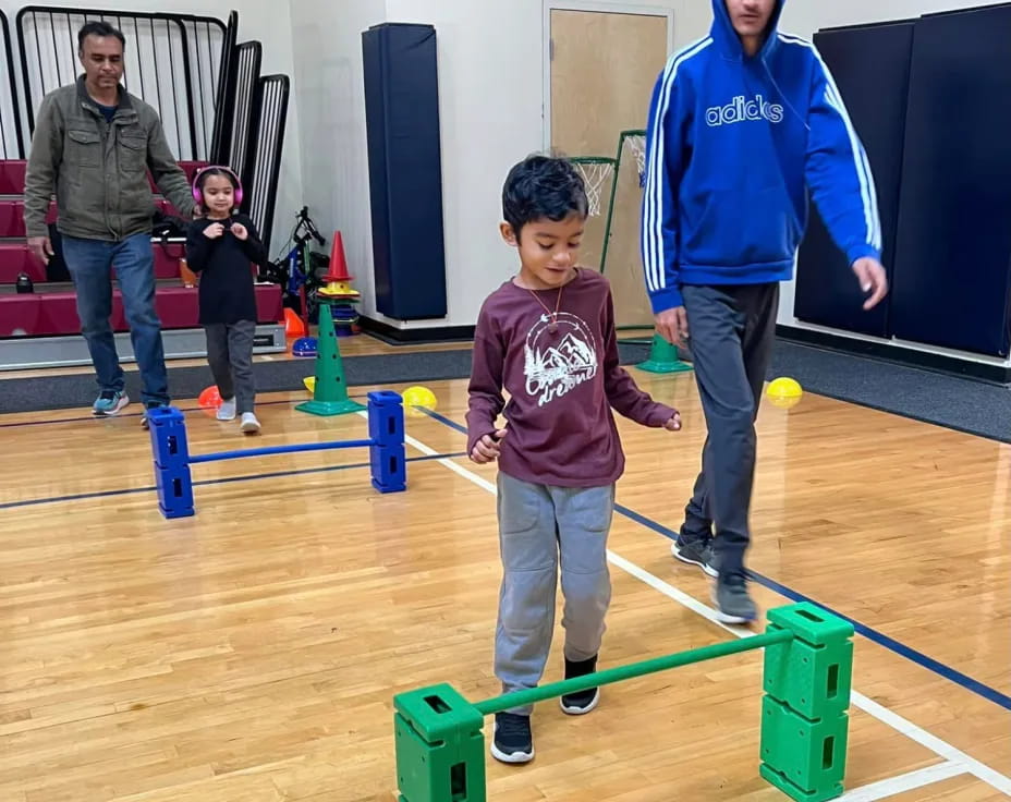 a group of kids playing a game