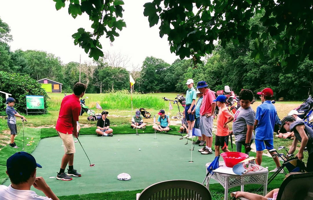 a group of people at a park