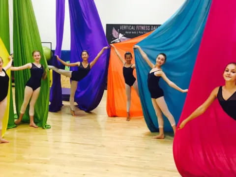 a group of women dancing