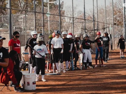 a group of people wearing helmets