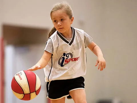a girl playing football