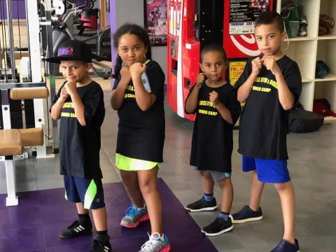 a group of children in a room