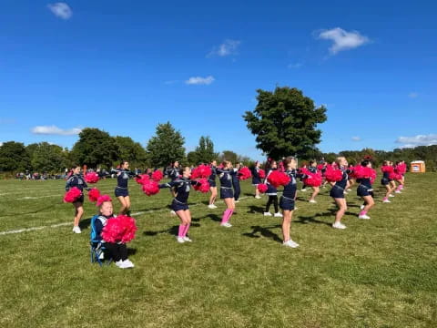 a group of people playing a game