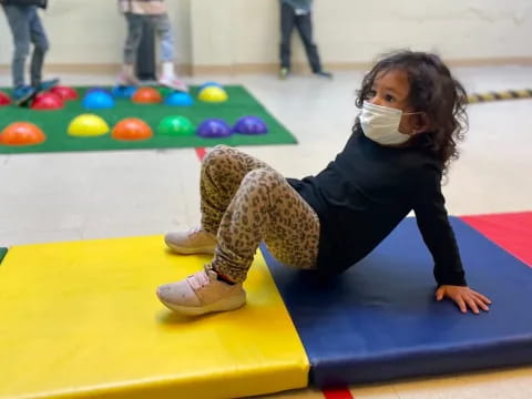 a child wearing a mask