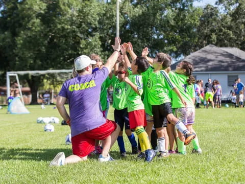 a group of people in a field