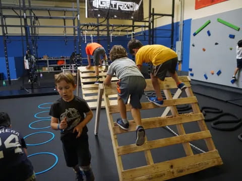 a group of people playing a game