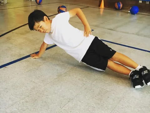 a boy playing hockey