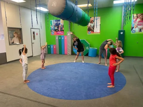 a group of people in a room