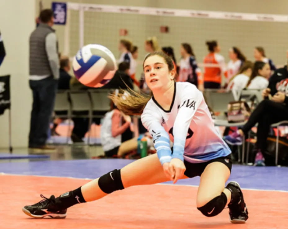 a person playing volleyball