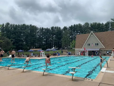 people in a swimming pool