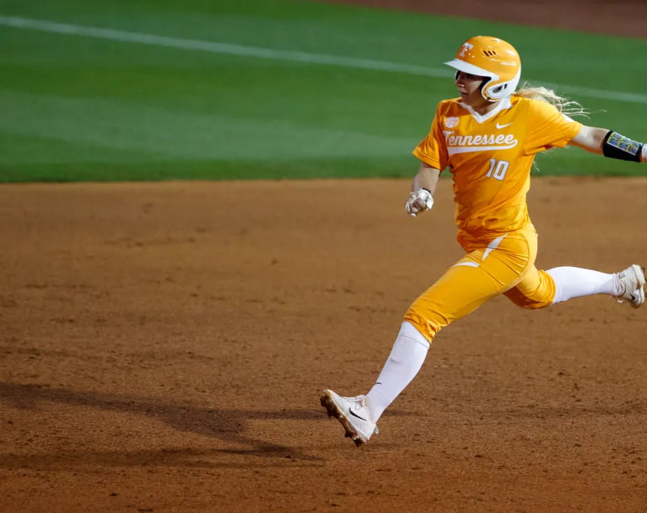 a person running on a field