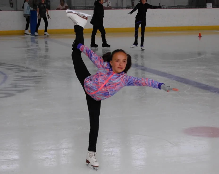 a person on ice skates