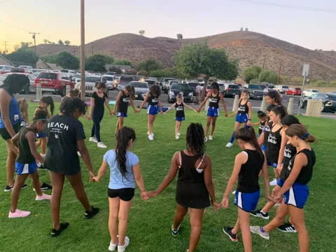 a group of people playing a game