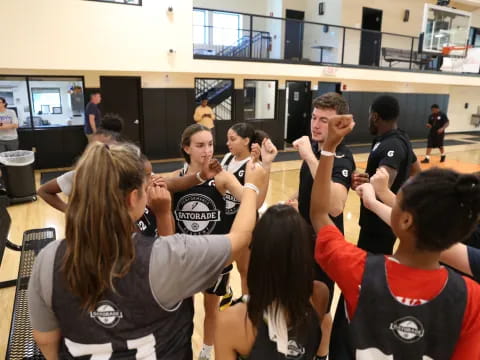 a group of people in a room